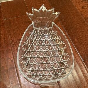 Vintage Pineapple Shannon Crystal Platter Slovakia / Ireland Design